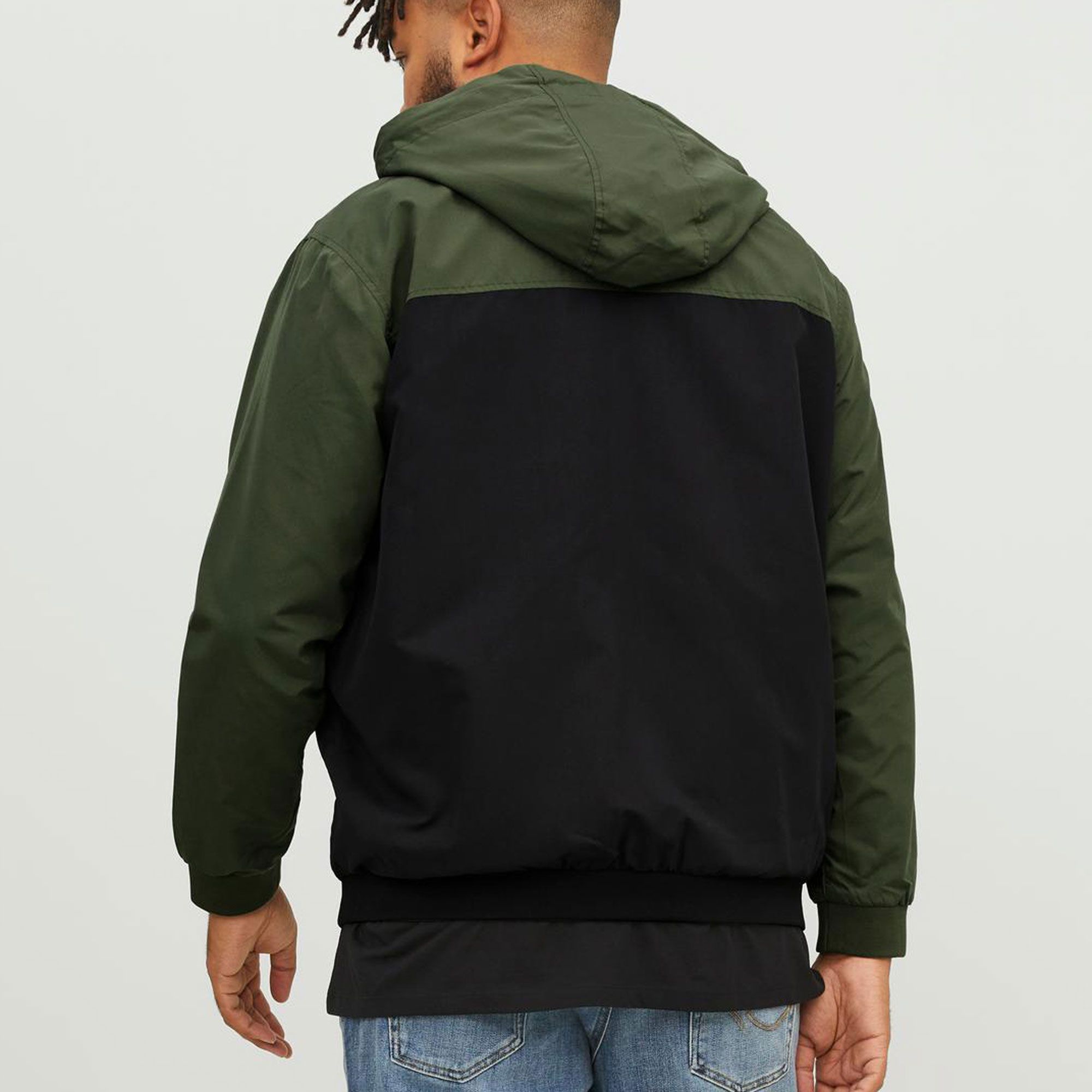 Jack & Jones Rush Blocking Hood Bomber Jacket Men (plussize